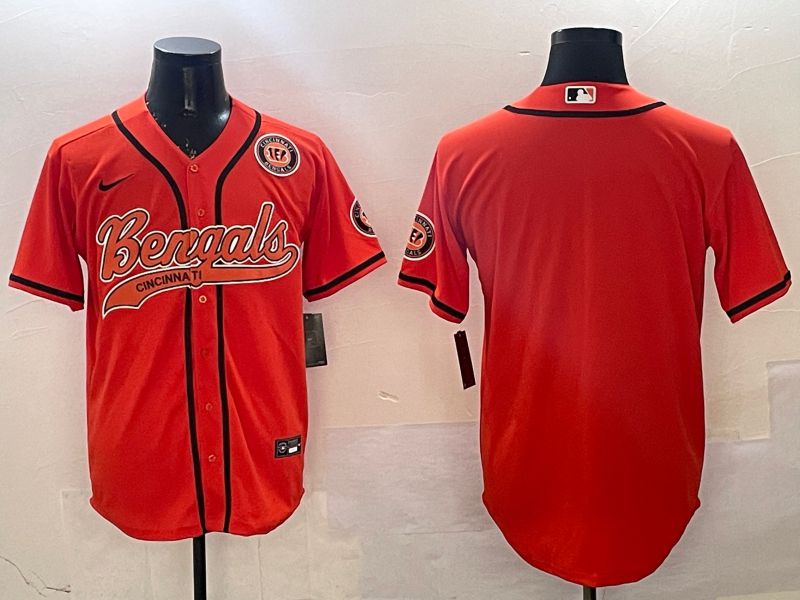 Men Cincinnati Bengals Blank Orange Joint Name 2025 Nike Limited NFL Jersey style 2->cincinnati bengals->NFL Jersey